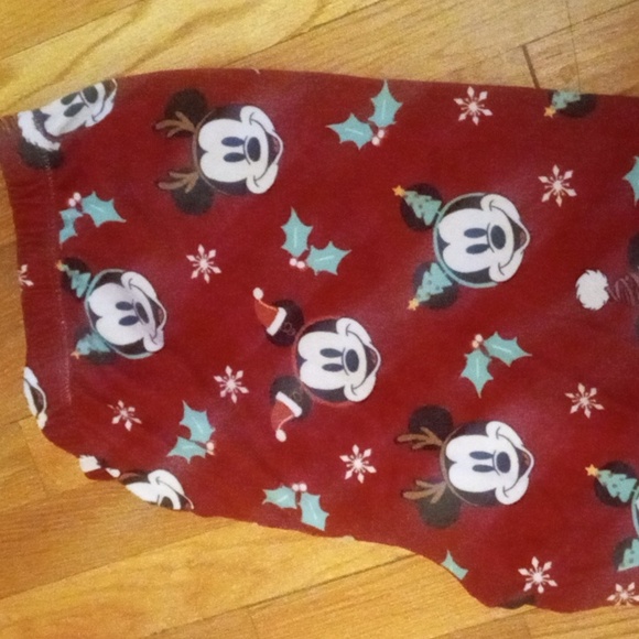 women 2x Red Holiday Mickey Mouse Pj pants - Picture 2 of 2